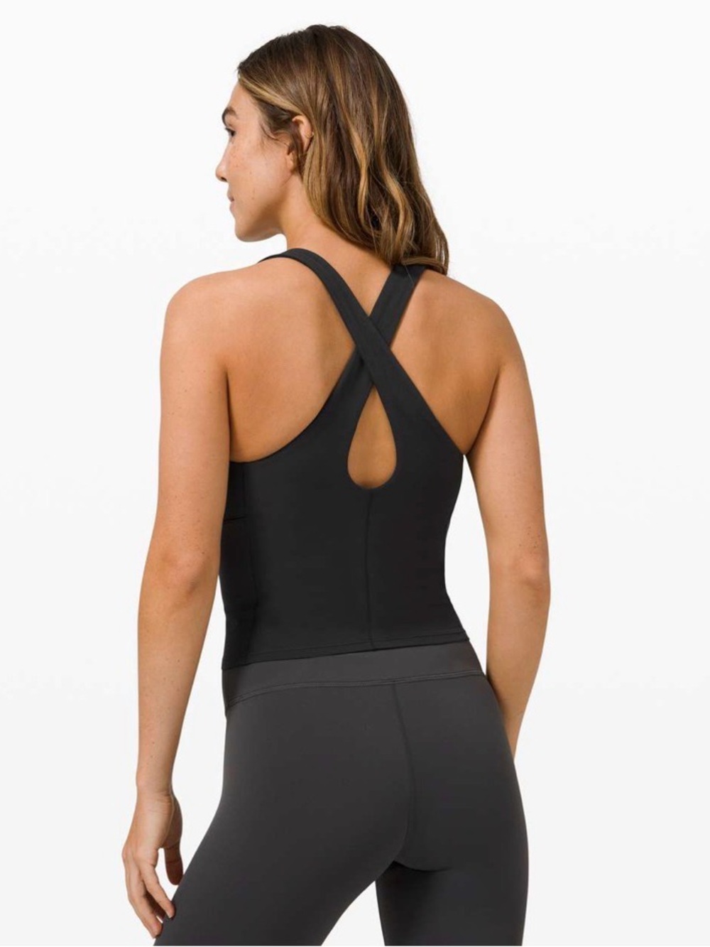 Lululemon Key to Balance Crisscross Racerback High Neckline Tank Top Sz 0